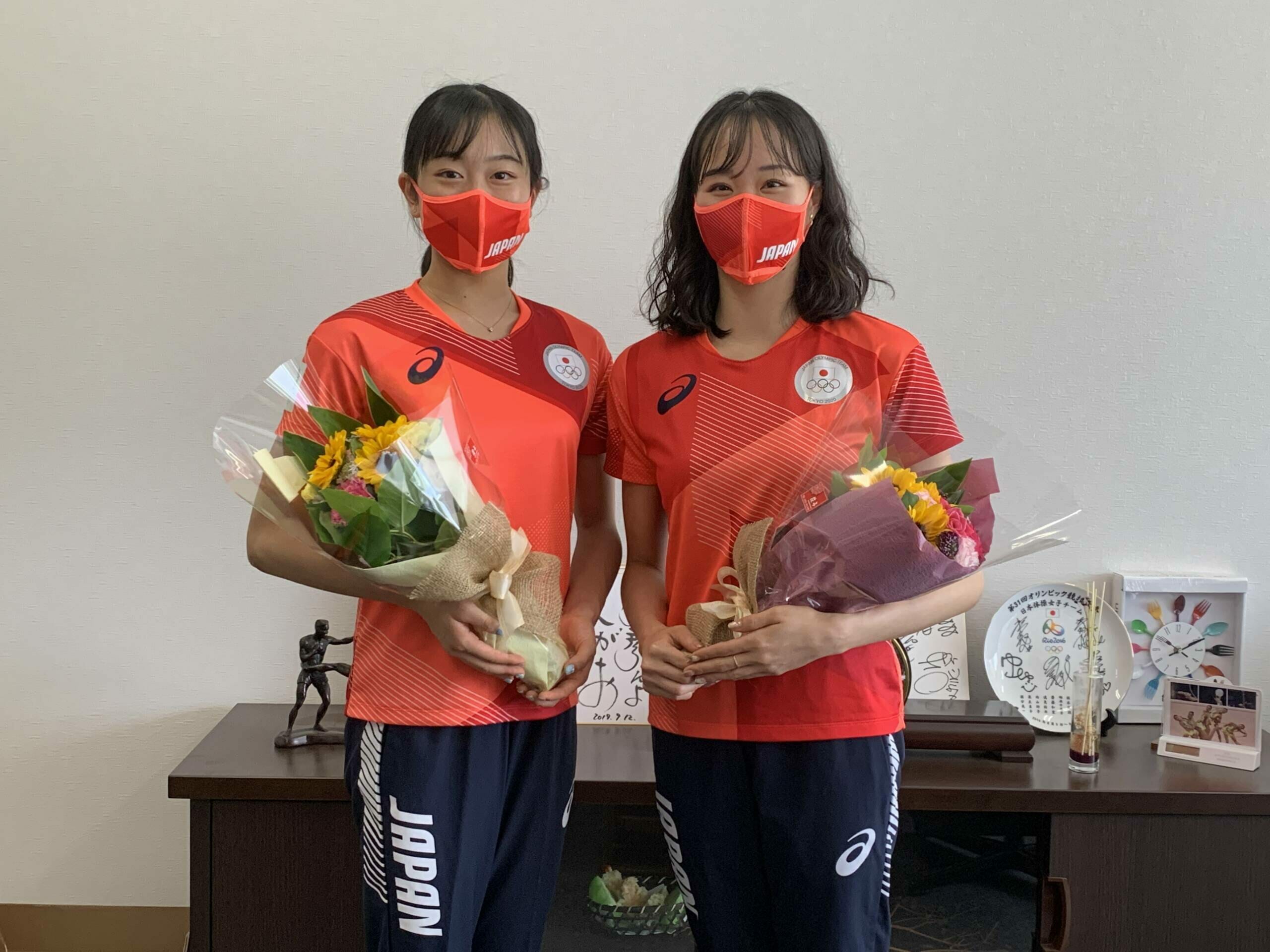 東京オリンピック新体操日本代表フェアリージャパンのお二人が挨拶に